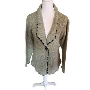 Wind River Size M, Grey Knit Button Cardigan, Very Soft, Unique